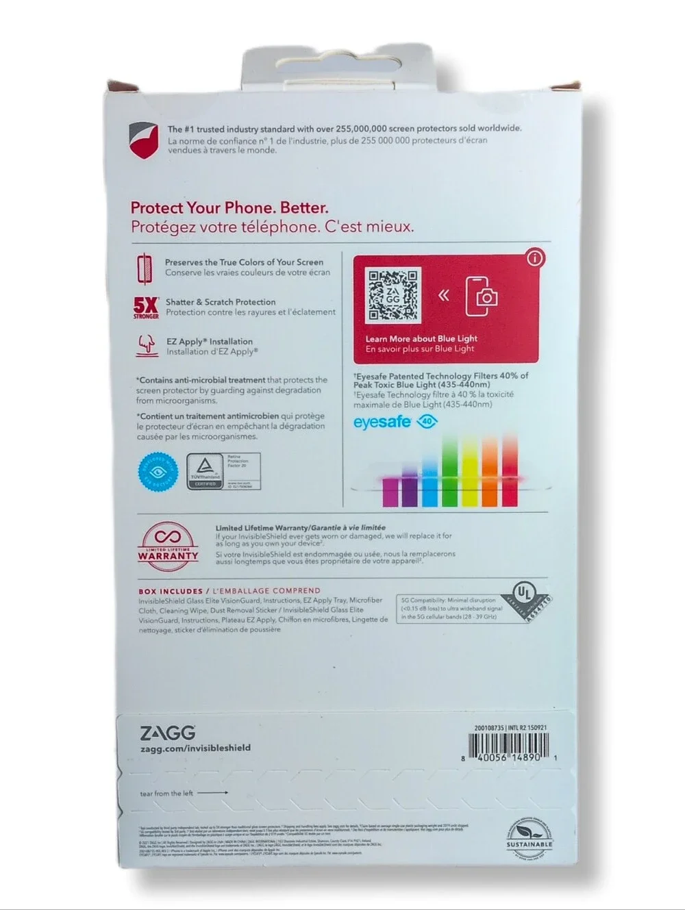 ZAGG InvisibleShield Glass Elite VisionGuard iPhone 14 Plus/13 Pro Max Sealed